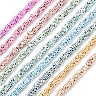 Electroplate Bicone Glass Beads Strands GL-T021-2.5x3mm-16-13-1