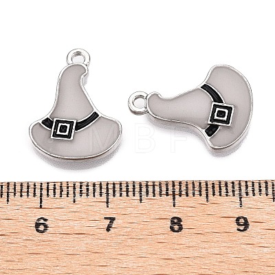 Halloween Theme Rack Plating Luminous Alloy Enamel Pendants ENAM-N056-236P-1