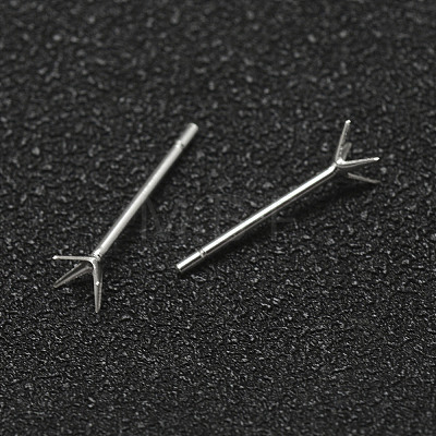 925 Sterling Silver Ear Studs STER-P032-10S-8-1