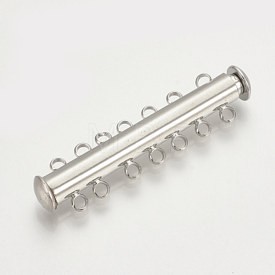 Brass Magnetic Slide Lock Clasps KK-Q740-03P-1