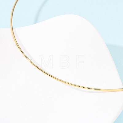 1.5MM 201 Stainless Steel Wire Choker Necklace NJEW-Z098-02G-1