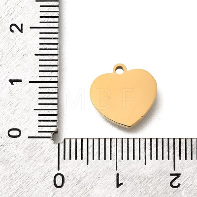 304 Stainless Steel Heart Charms STAS-Q348-07C-G-1