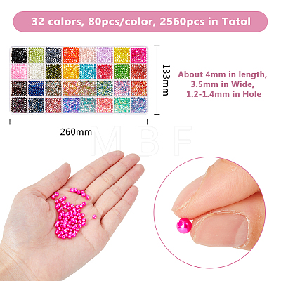 DICOSMETIC DIY Imitation Pearl Bracelet Making Kit DIY-DC0002-61-1