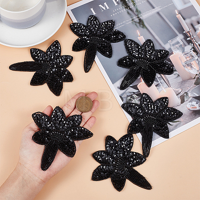 Flower Gauze Embroidery Ornaments Accessories DIY-WH0308-310F-1