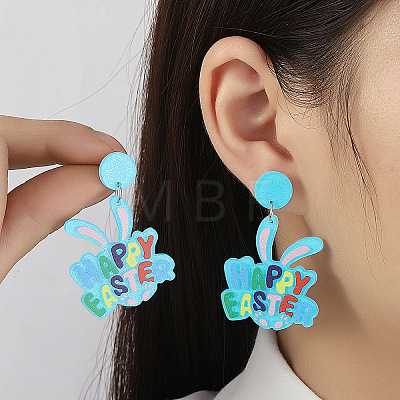 Easter Acrylic Dangle Stud Earrings FS-WG96A64-02-1
