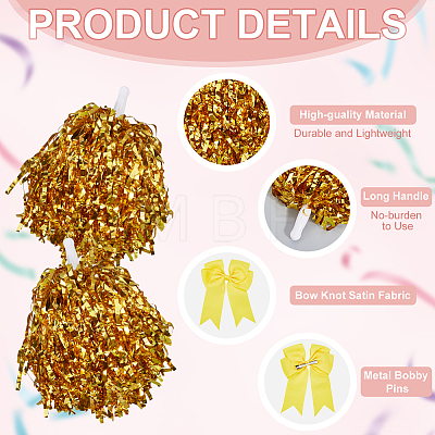 Plastic Cheerleading Pom Poms Cheerleading Hand Flowers AJEW-CN0002-97-1