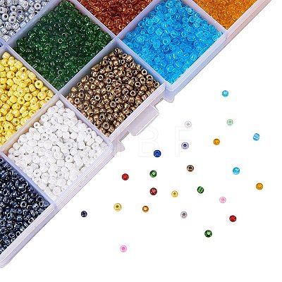 8/0 Round Glass Seed Beads Sets SEED-PH0007-01-1