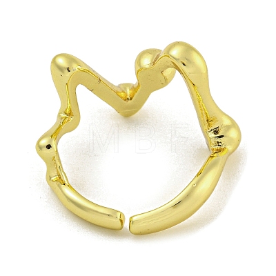 Brass Cuff Rings for Women RJEW-E294-05G-03-1