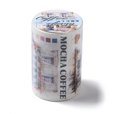 Coffee Theme Decorative Paper Tapes Rolls DIY-C081-02D-1