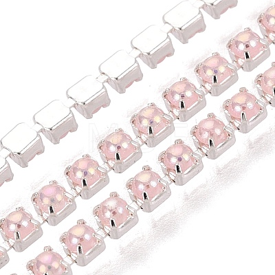 Iron & ABS Plastic Imitation Pearl Tennis Chains CH-Q006-01A-10-1
