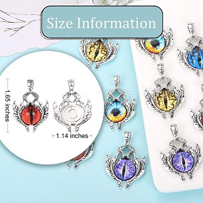 10Pcs 5 Colors Glass Pendants FIND-SZ0002-99-1