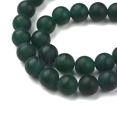 Natural Green Onyx Agate Beads Strands G-P001-16-1