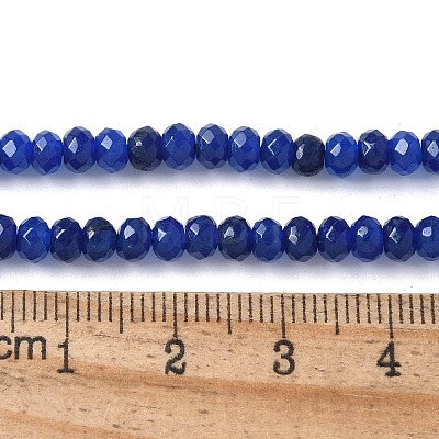 Dyed Natural Malaysia Jade Rondelle Beads Strands X-G-E316-2x4mm-68-1