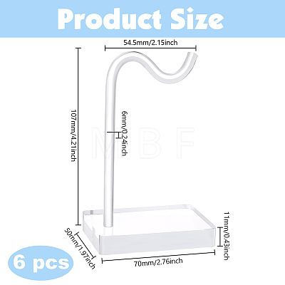 6Pcs Plastic Single Bracelet Display Stands BDIS-GO0001-01B-1