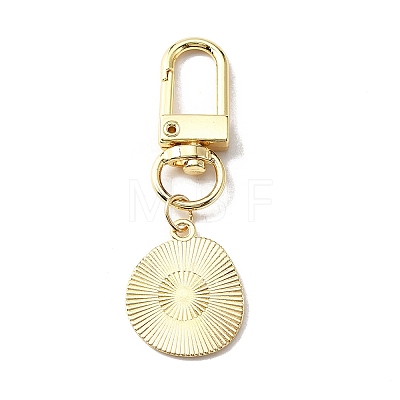 Smiling Face Enamel Pendant Decorations KEYC-WH0036-08LG-06-1