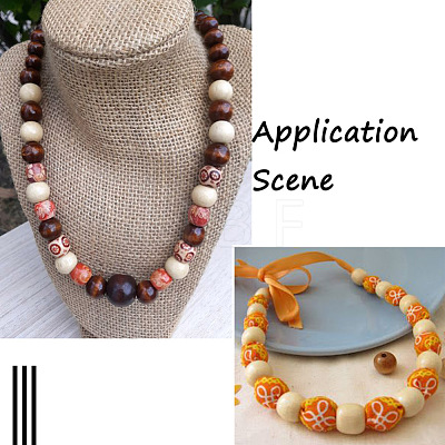 Dyed Natural Maple Wood Beads WOOD-PJ0001-05-1