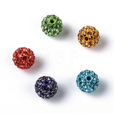 Pave Disco Ball Beads X-RB-Q195-10mm-M-1
