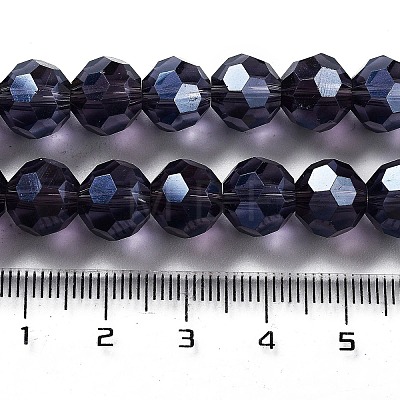 Electroplate Transparent Glass Beads Strands LS-EGLA-A035-T10mm-A15-1