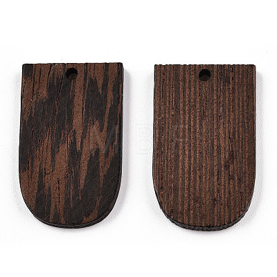 Natural Wenge Wood Pendants WOOD-T023-56-1