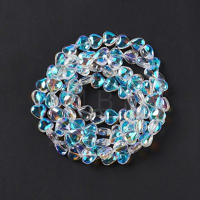 Transparent Electroplate Glass Beads Strands EGLA-E030-01I-1