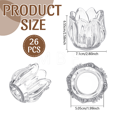 26Pcs Glass Candle Cups AJEW-WA0004-69B-1