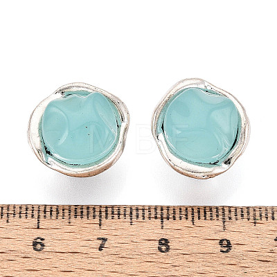 Zinc Metal Alloy & Natural Turquoise Buttons BUTT-WH0057-001E-AS-1