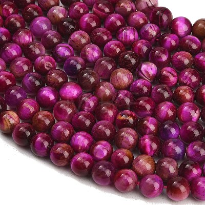 Grade AB Natural Tiger Eye Beads Strands G-F591-18-8mm-05-1