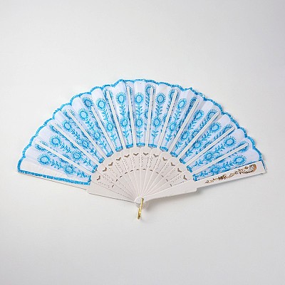 Plastic Cloth Fans AJEW-A018-01-1