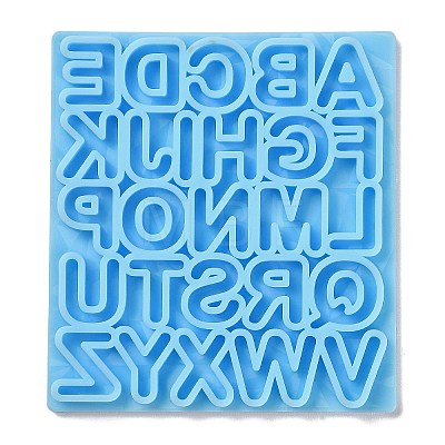 Letter A~Z Shape Holographic DIY Silicone Mold DIY-K063-13-1