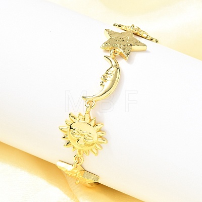 Brass Link Bracelets for Women LS-BJEW-C118-01G-1