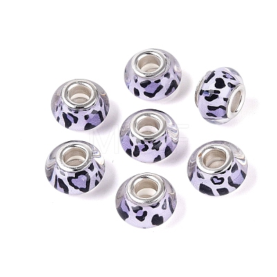 Opaque Resin European Beads RESI-N044-03S-03-1