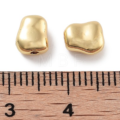 Rack Plating Oval Brass Beads KK-Z071-37G-1