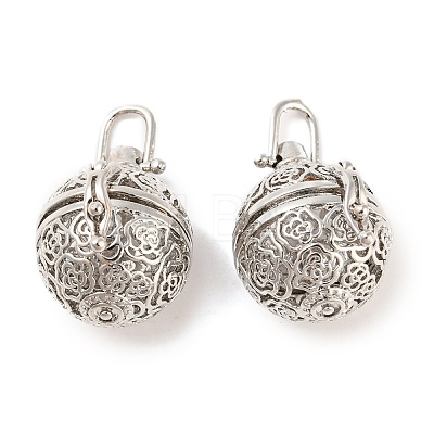 Filigree Round Brass Cage Pendants LS-KK-D389-01P-A-1