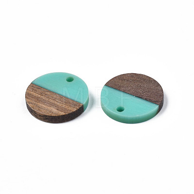 Resin & Walnut Wood Pendants RESI-S358-02C-17-1