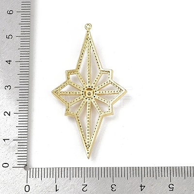 Brass Micro Pave Cubic Zirconia Pendants KK-M322-46G-1
