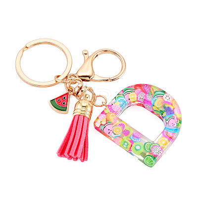 Fruit Series Letter Resin Keychains KEYC-TAC0033-02D-1