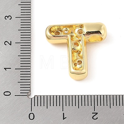 Brass Micro Pave Clear Cubic Zirconia Pendant KK-Z046-01G-T-1