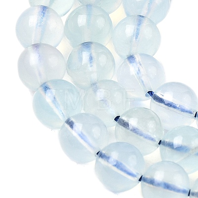 Natural Aquamarine Beads Strands G-G344-A07-6mm-1