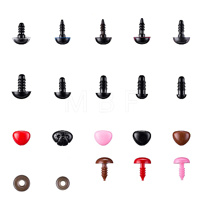 Craft Plastic Doll Eyes & Nose Set X1-DOLL-PW0001-434A-1