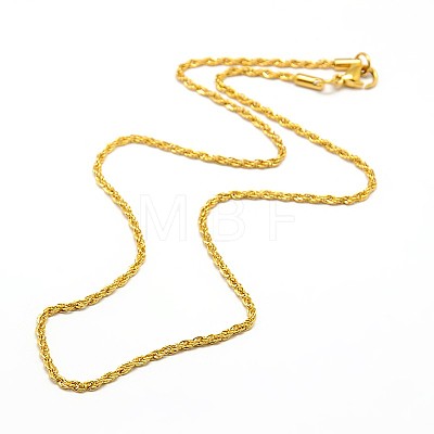 Fashionable 304 Stainless Steel Rope Chain Necklace Making STAS-A028-N050-1