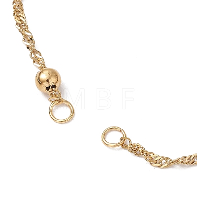 304 Stainless Steel Singapore Chain Bracelets Making AJEW-JB01307-01-1