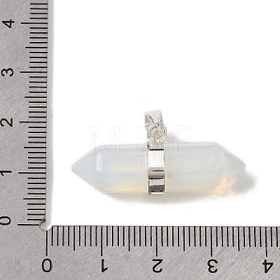 Natural & Synthetic Mixed Gemstone Double Terminal Pointed Pendants G-NH0001-15P-1