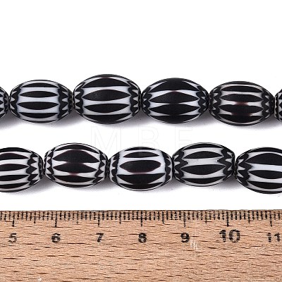 Handmade Millefiori Glass Barrel Beads LA-N002-06F-1