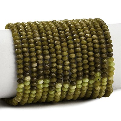 Gradient Color Natural Yellow Green Opal Beads Strands GG-CBA9722-B01-01-1