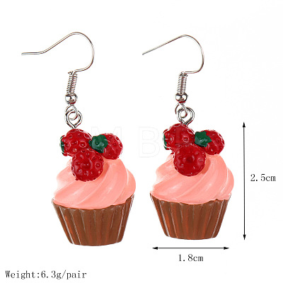 Food Theme Resin Dangle Earrings FS-WGC167F-21-1