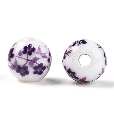 Famille Rose Porcelain Beads PORC-M531-3-1