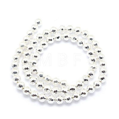 Electroplate Non-magnetic Synthetic Hematite Beads Strands G-L485-02A-S-1