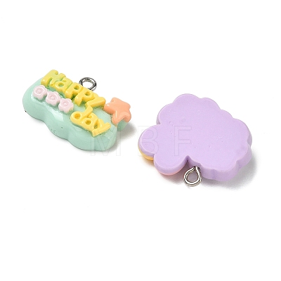 Opaque Resin Pendants RE-CBA392A-04P-1