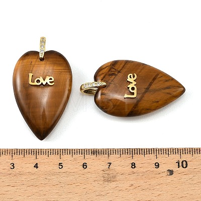 Natural Tiger Eye Pendants G-G470-03G-13-1