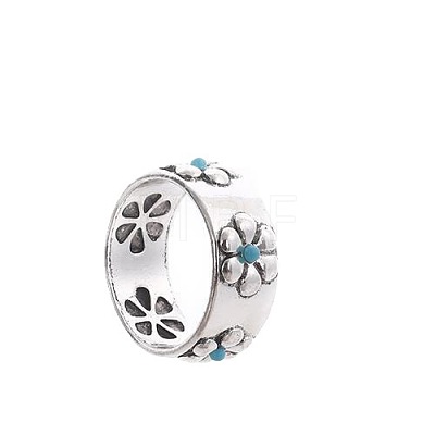 Retro Alloy and Turquoise Finger Rings FS-WGD8EB6-04-1